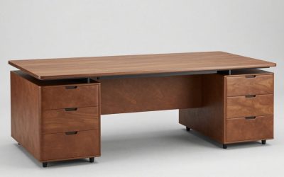 Best Dacasso Walnut and Leather Executive Desk Sets